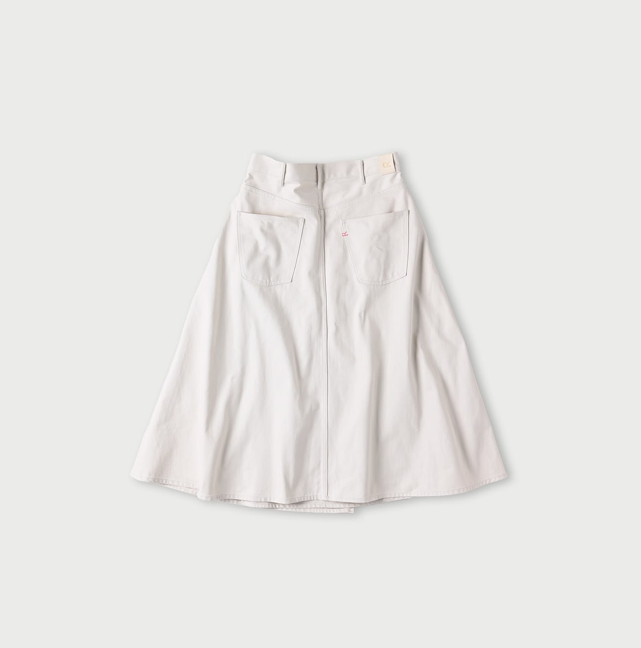 Rye Mugi Denim Crossover Skirt White Itchora Back
