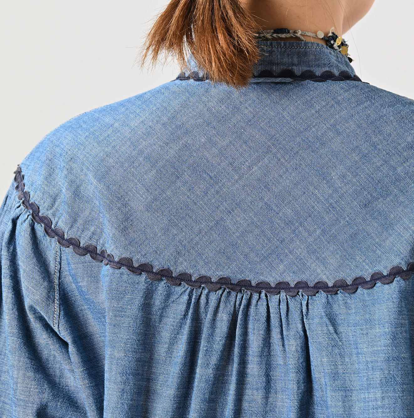 Ruri Dungaree Tambourine Shirt Zyu Detail