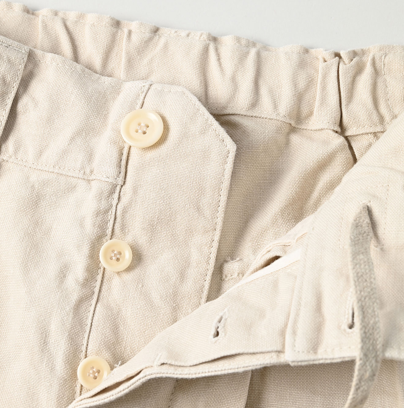Linen Duck 908 Peg Top Pants Detail