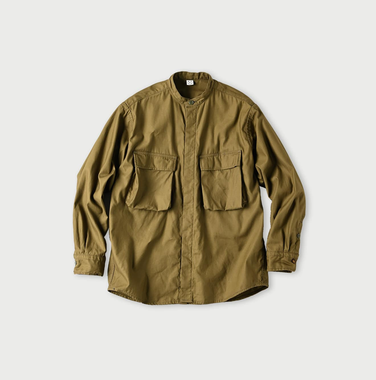 Thin Back Satin 908 Neem Shirt Khaki