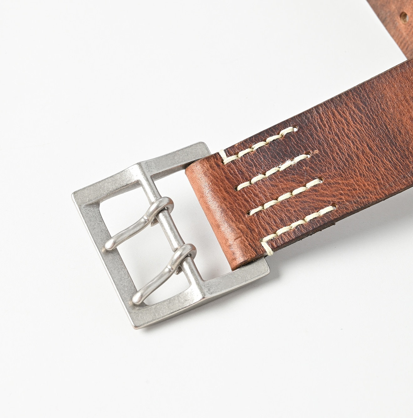 Vintage Leather Belt Wide Detail