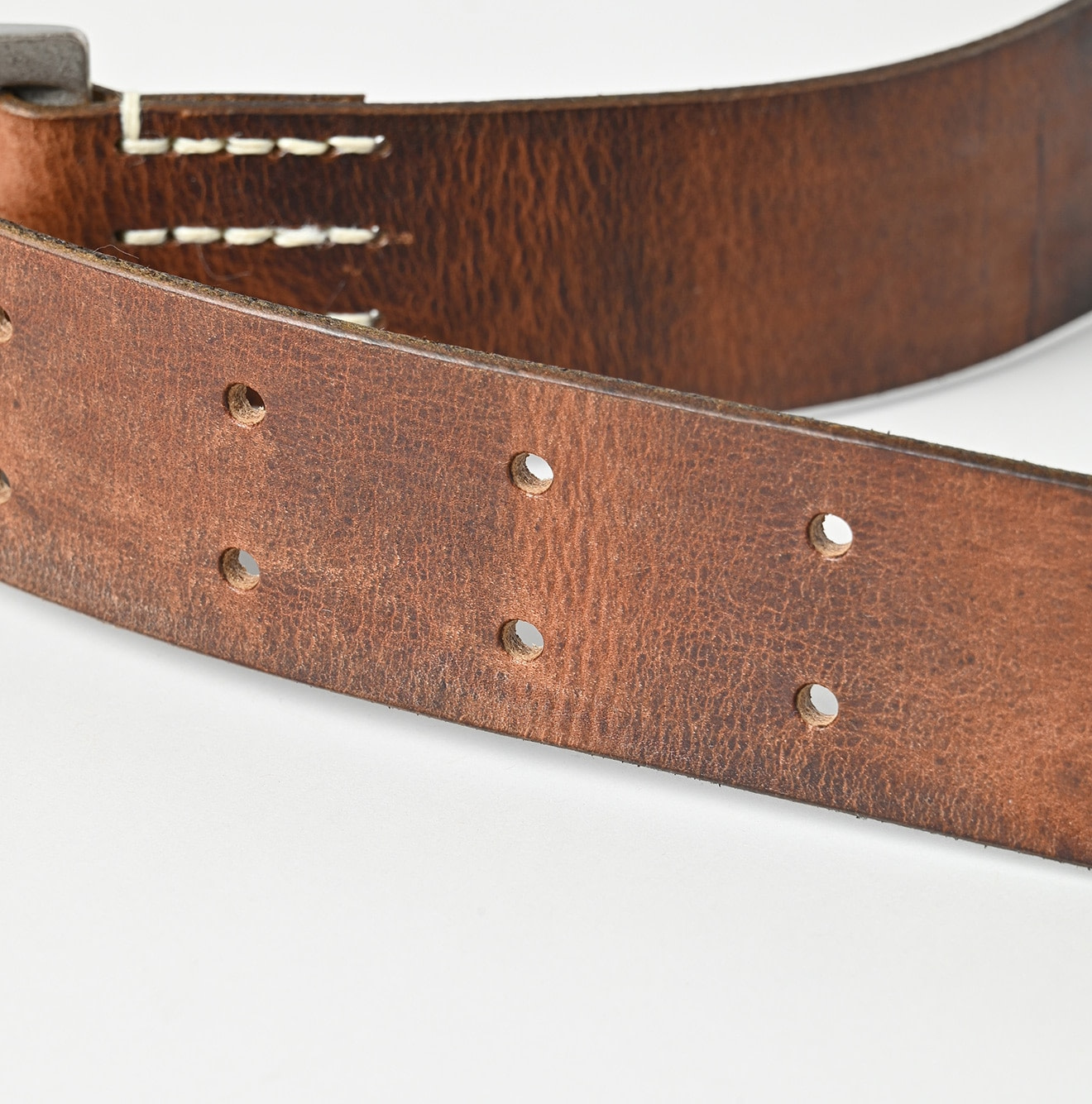 Vintage Leather Belt Wide Detail