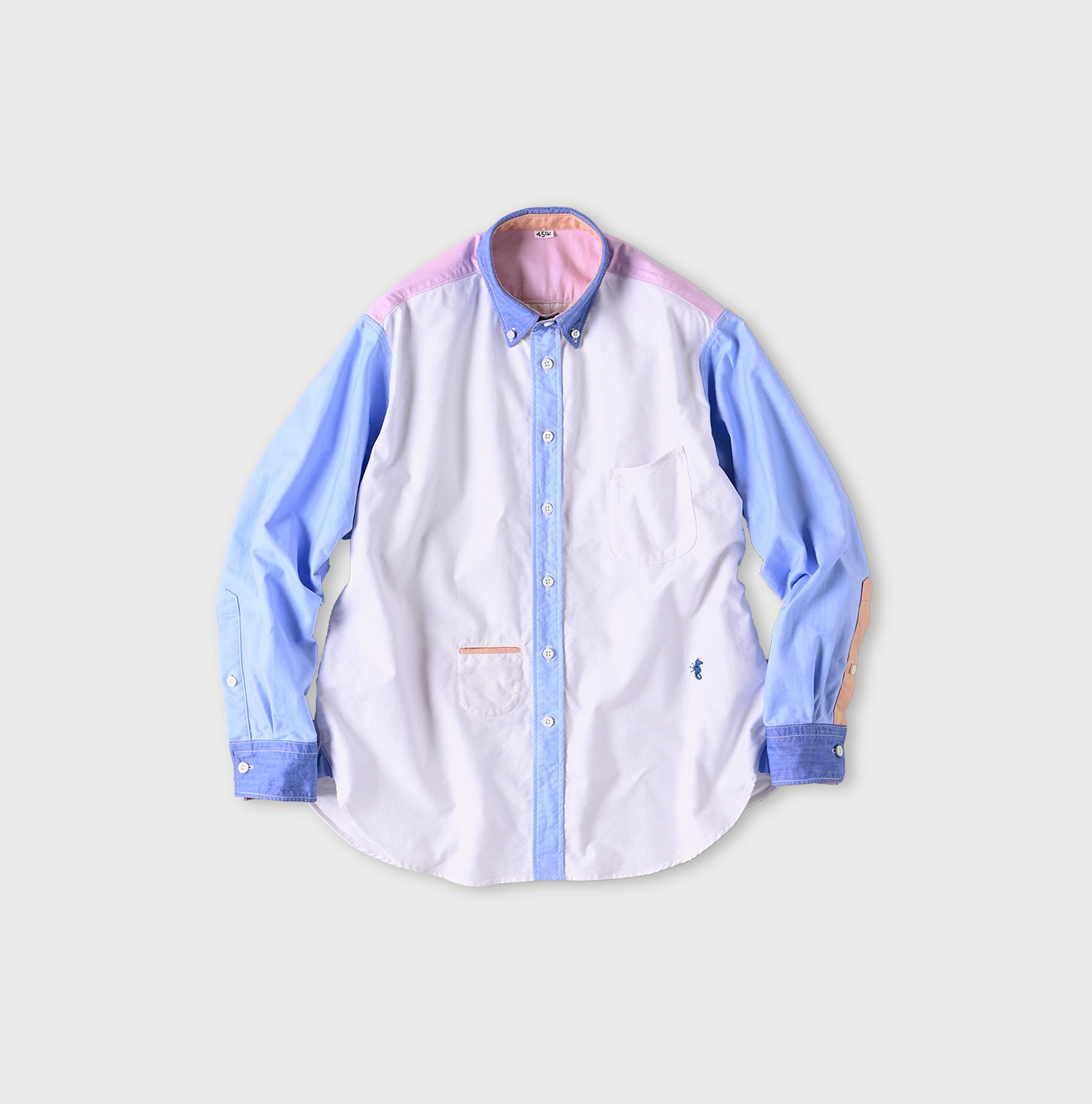 OX Crazy 908 Ocean Button Down Shirt White Crazy