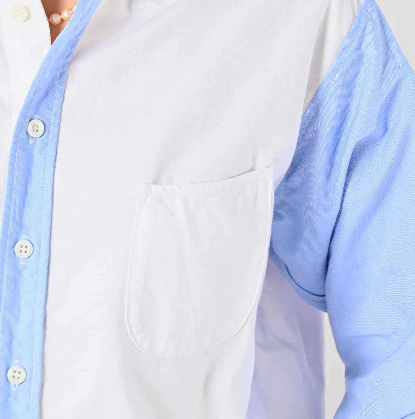 OX Crazy 908 Ocean Button Down Shirt Detail