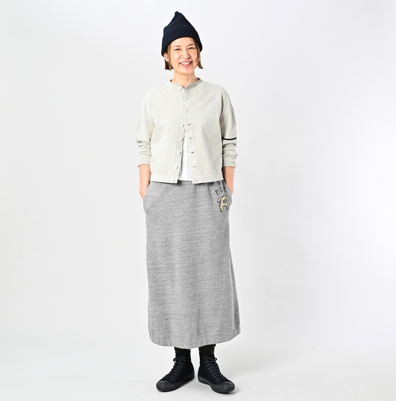 Knitsew Square Cardigan Female Model