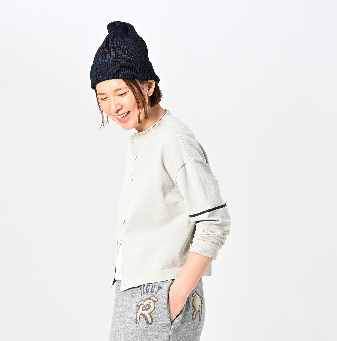 Knitsew Square Cardigan Female Model