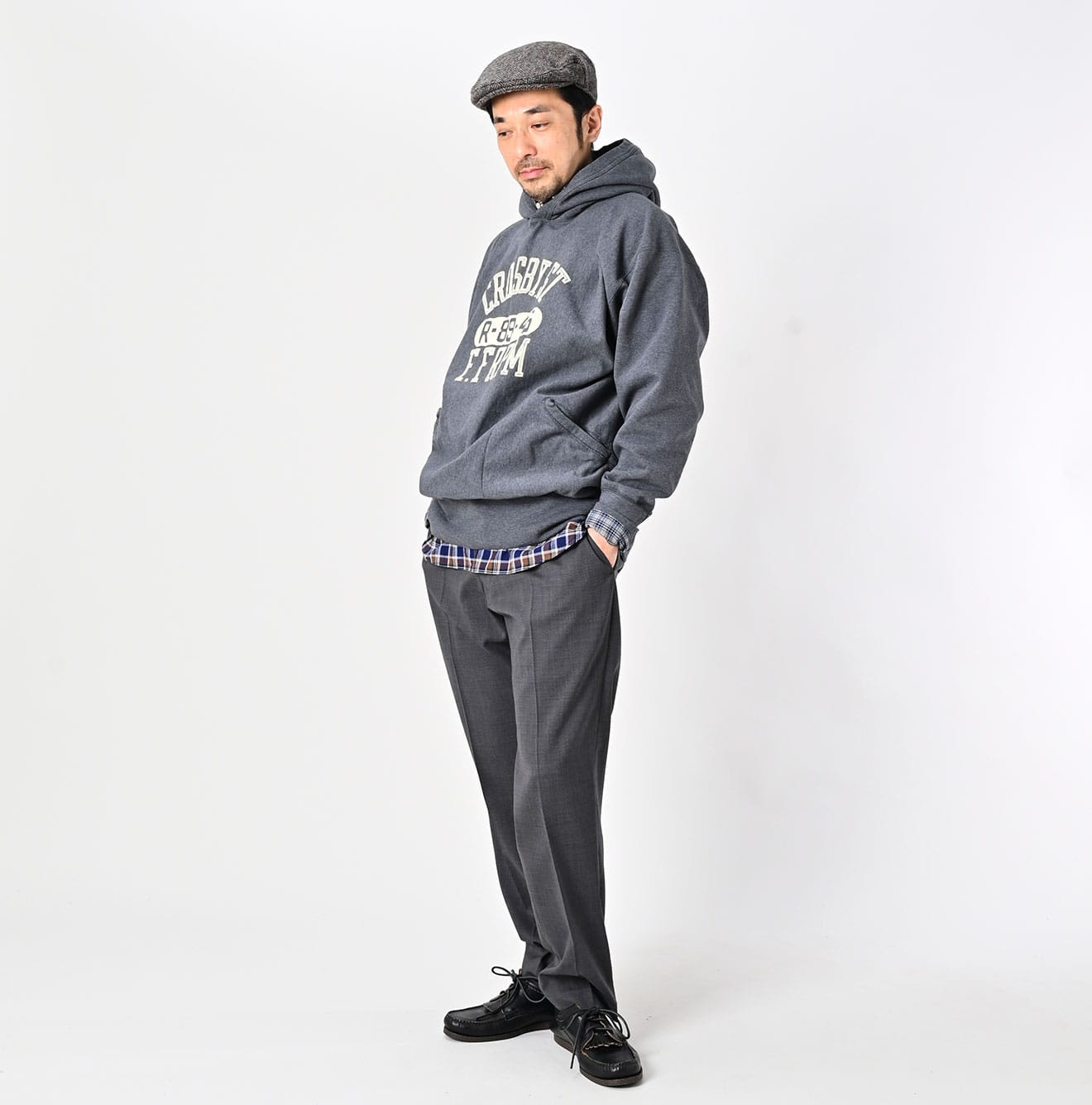 Top Bare Fleece 908 Hoodie Male Model