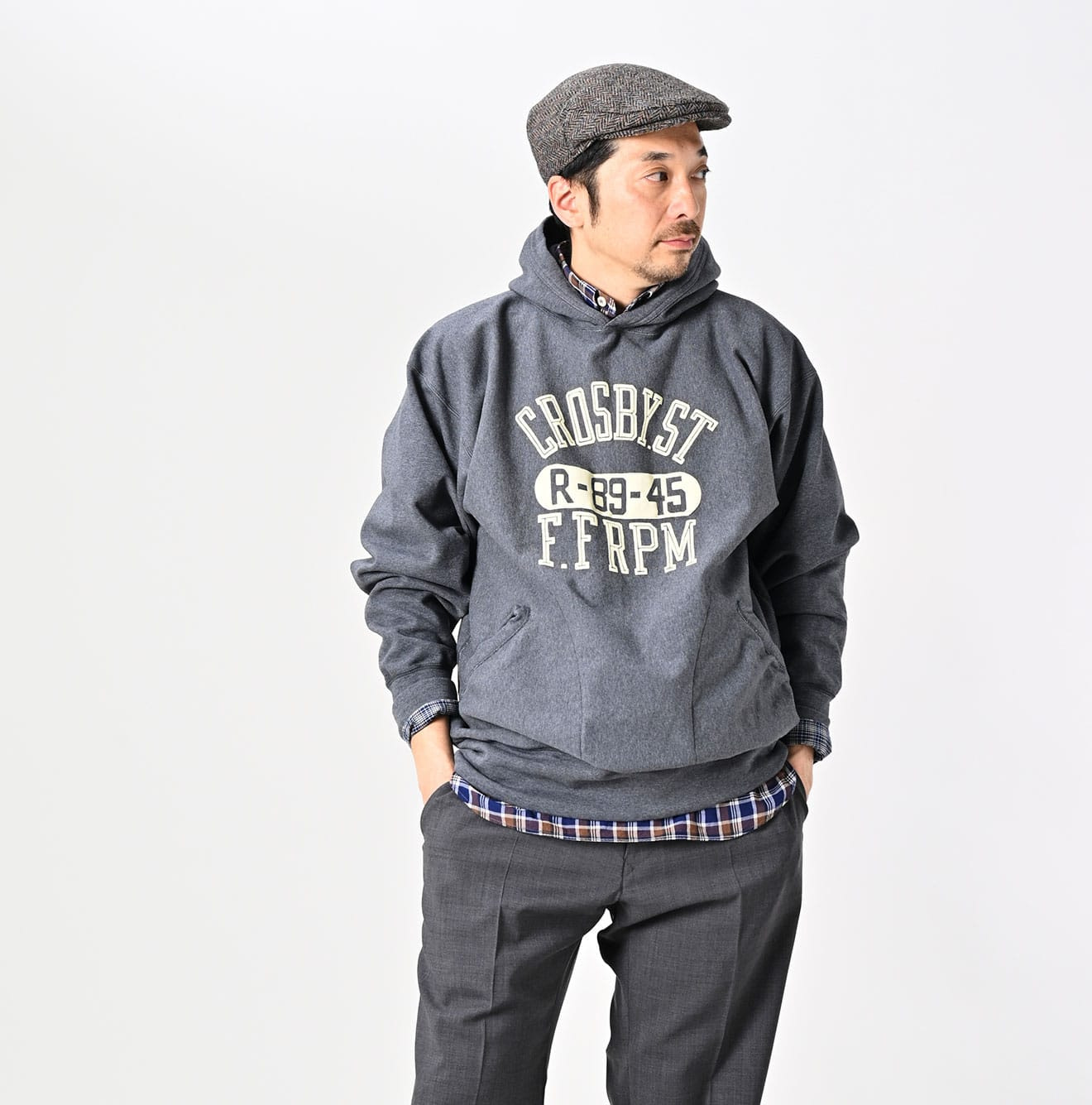 Top Bare Fleece 908 Hoodie Male Model