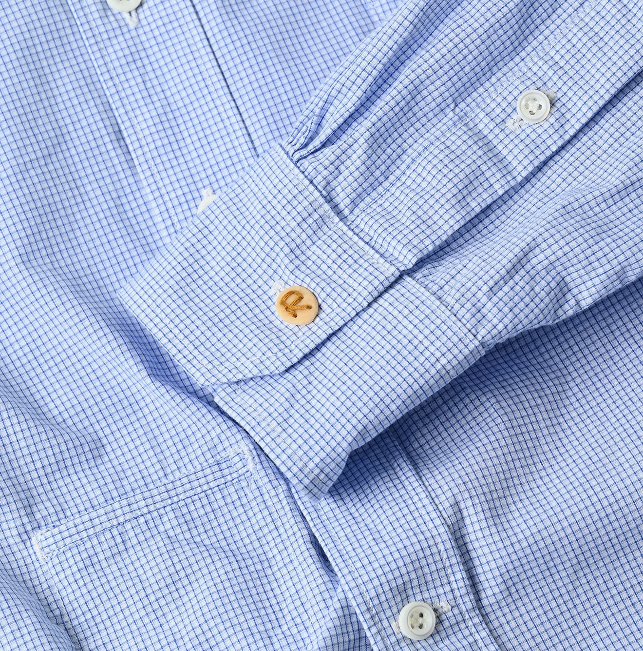 Compact Damp 908 Ocean Button Down Shirt Detail