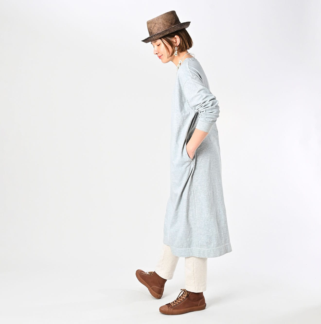 Plant Dyed Tenjiku 45 Star Dress Female Model