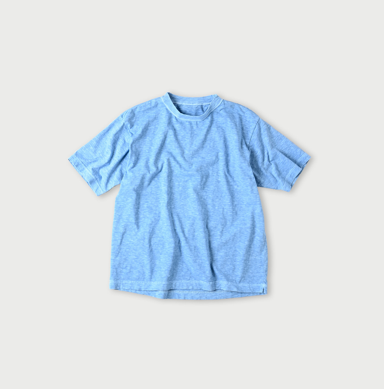 Plant Dyed Tenjiku 908 Ocean T-shirt Gardenia