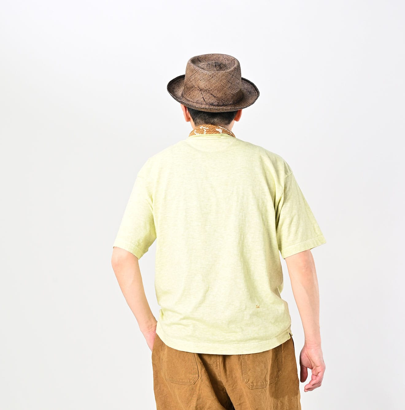 Plant Dyed Tenjiku 908 45 Star T-shirt Male Model