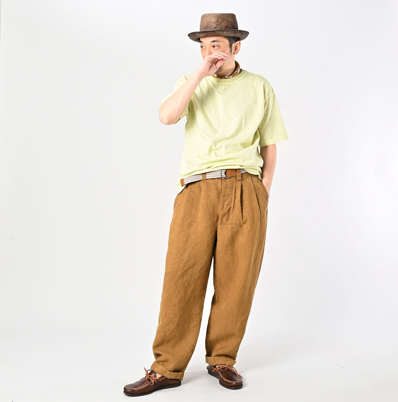 Plant Dyed Tenjiku 908 45 Star T-shirt Male Model