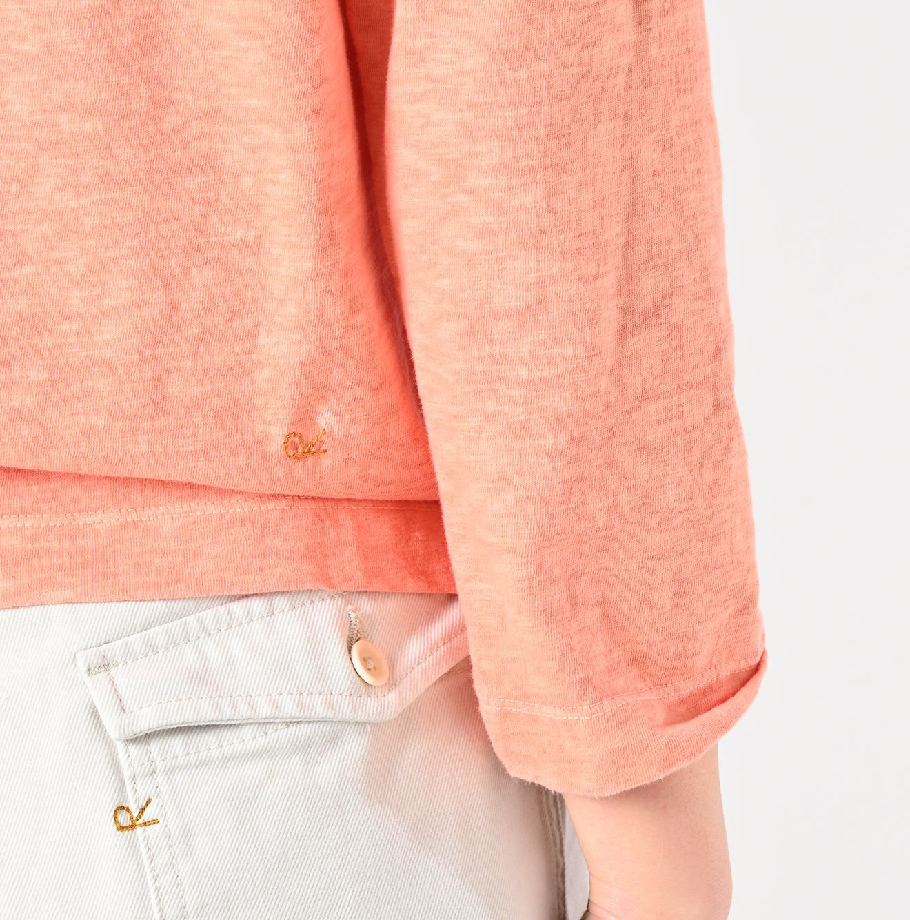 Plant Dyed Tenjiku Square T-shirt Detail