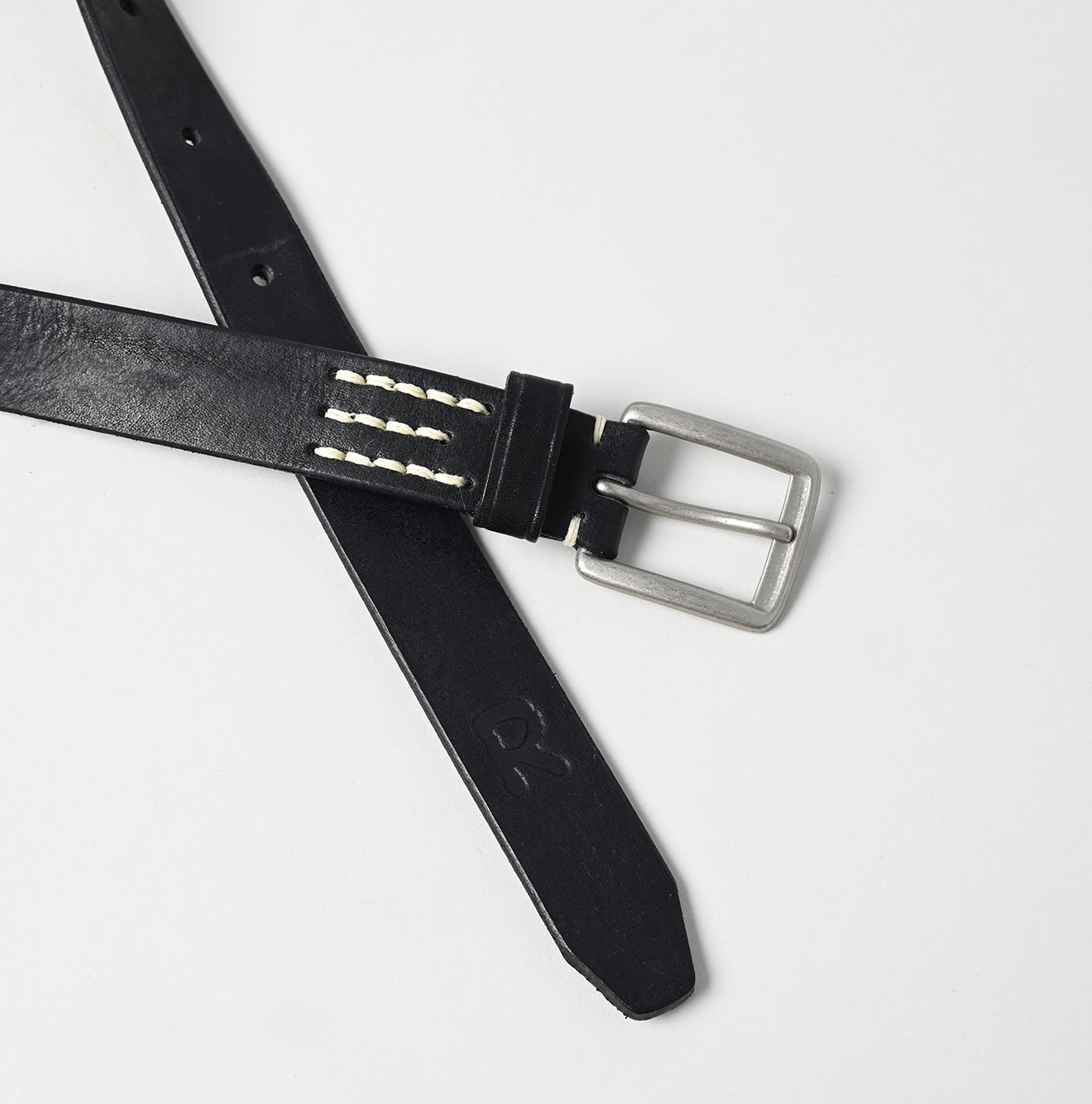 Vintage Leather Belt Medium Detail