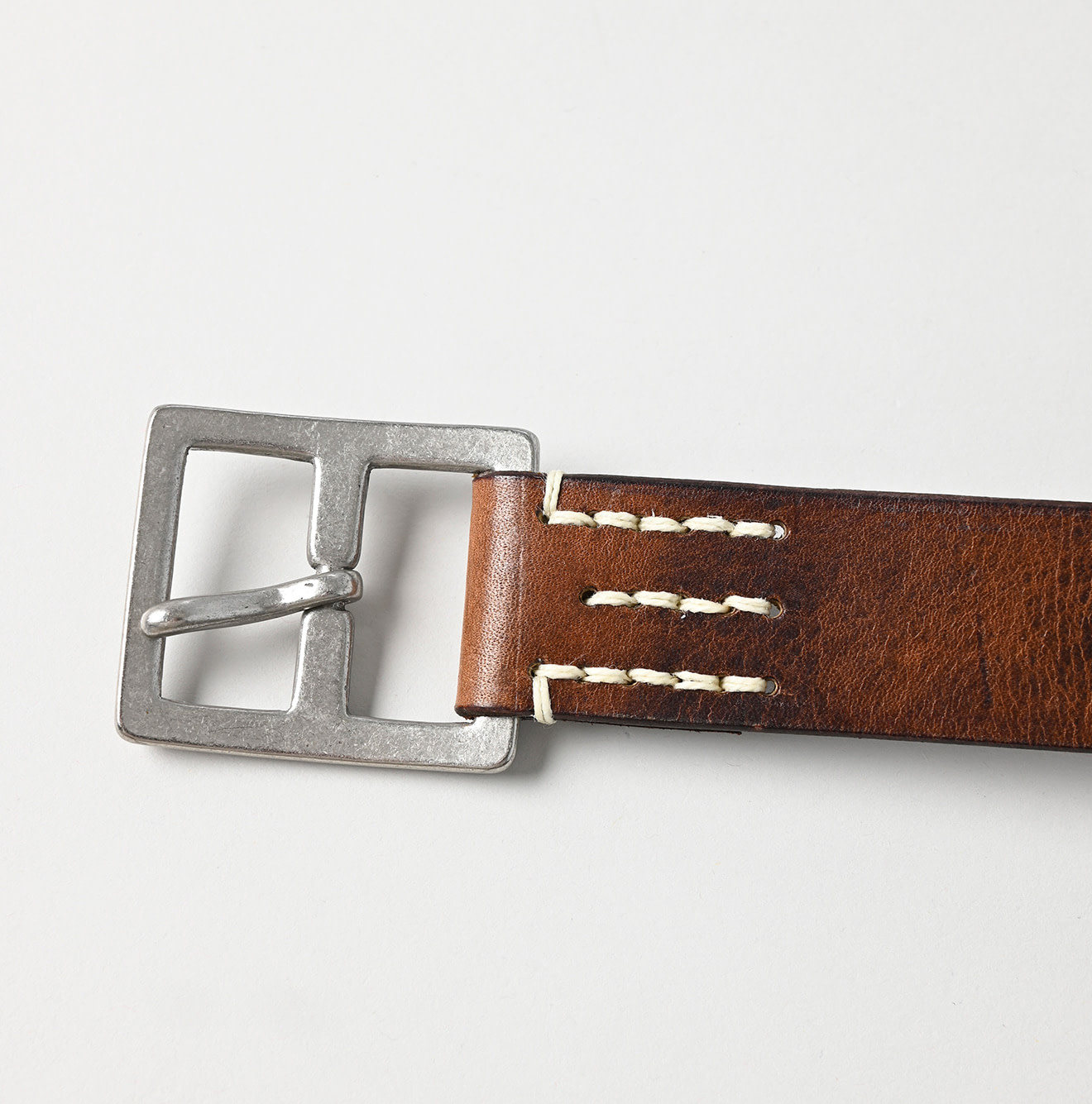 Vintage Leather Belt Slim Detail