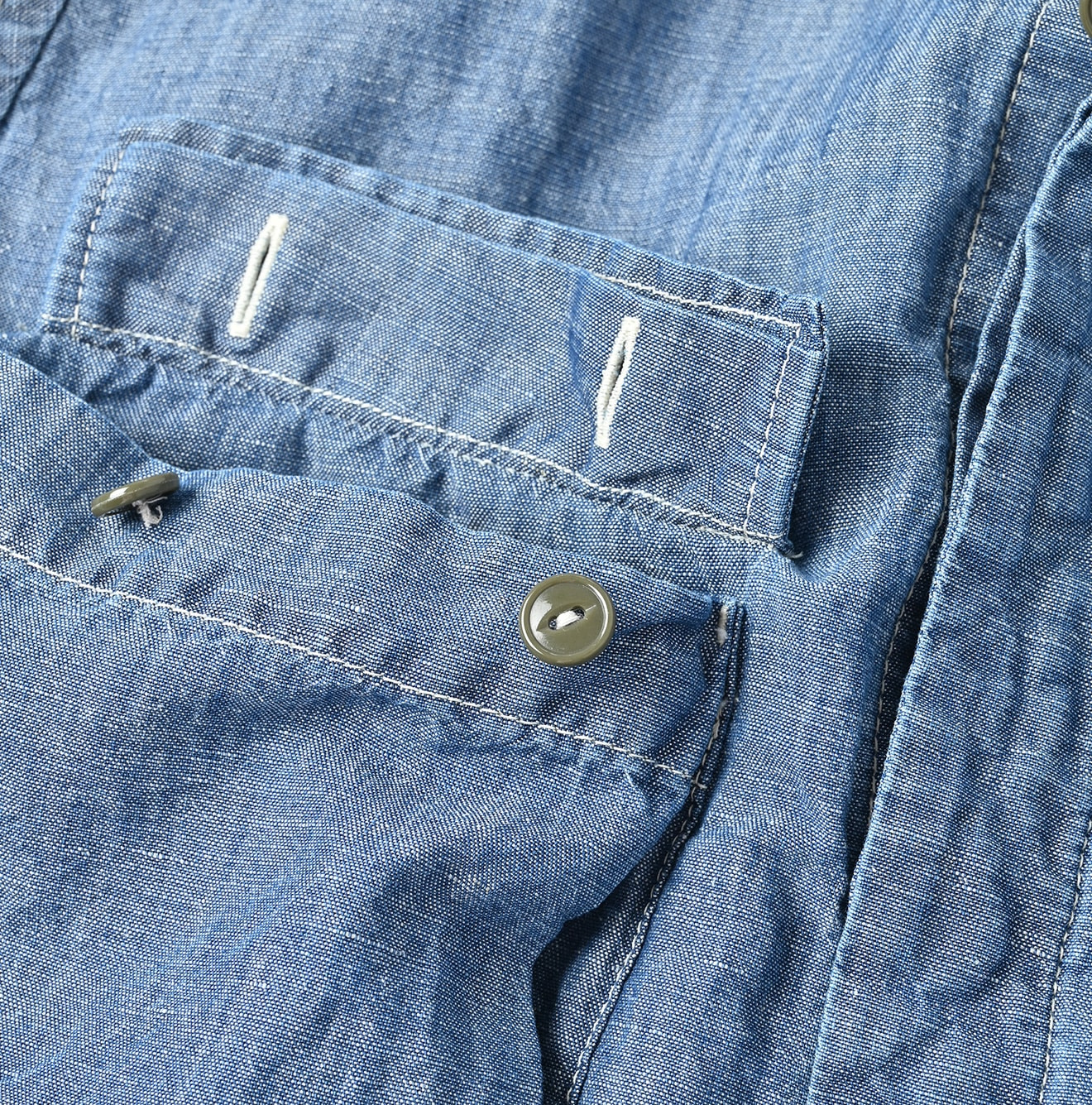 Cotton Linen Ruri Dungaree 908 Neem Shirt Zyu Detail