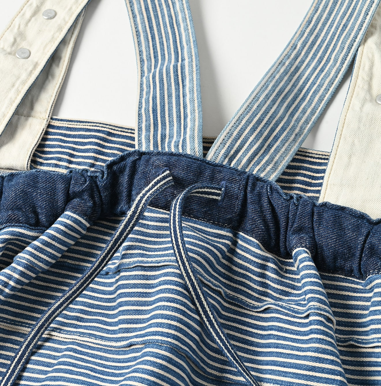 Rye Mugi Denim Yoke Pintuck Camisole Tan Detail