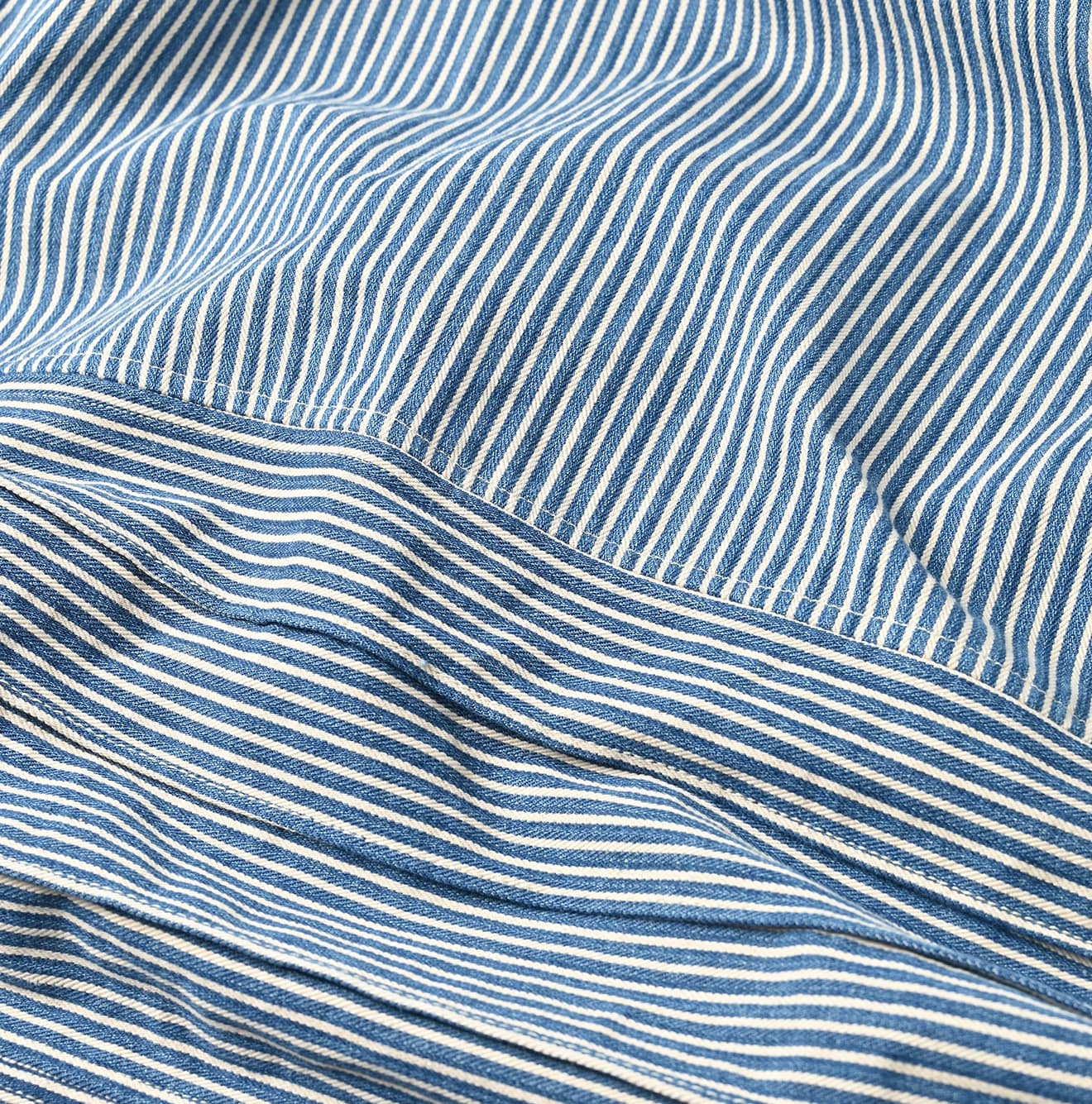 Rye Mugi Denim Yoke Pintuck Dress Tan Detail