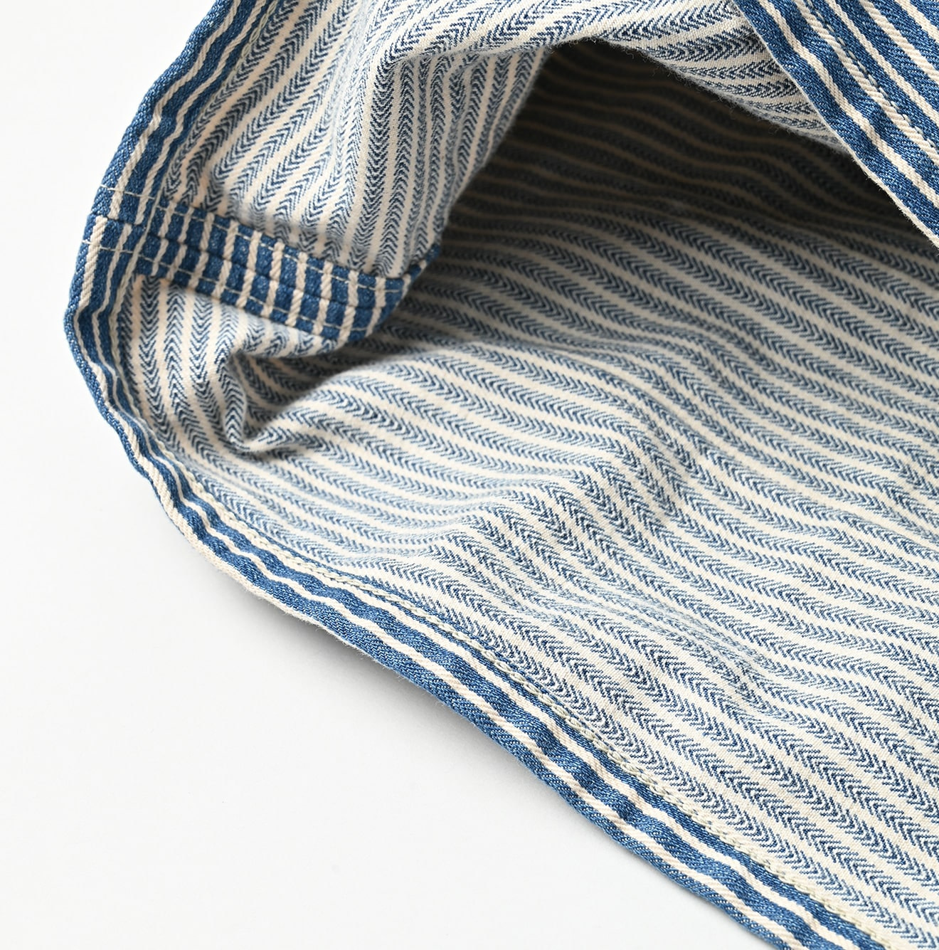 Rye Mugi Denim Yoke Pintuck Dress Tan Detail