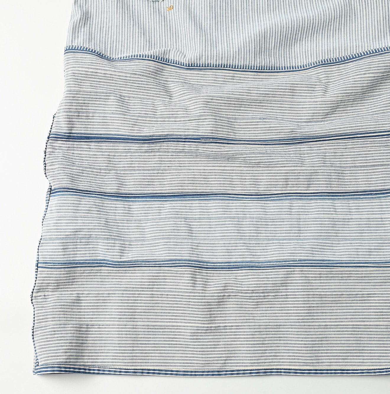 Rye Mugi Denim Yoke Pintuck Dress Tan Detail