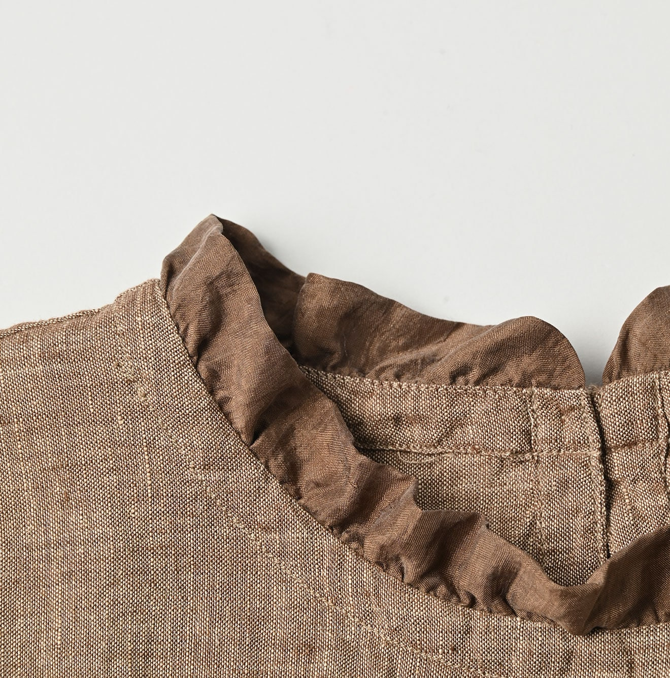 Indian Linen Beads Embroidery Dress Sumi Detail