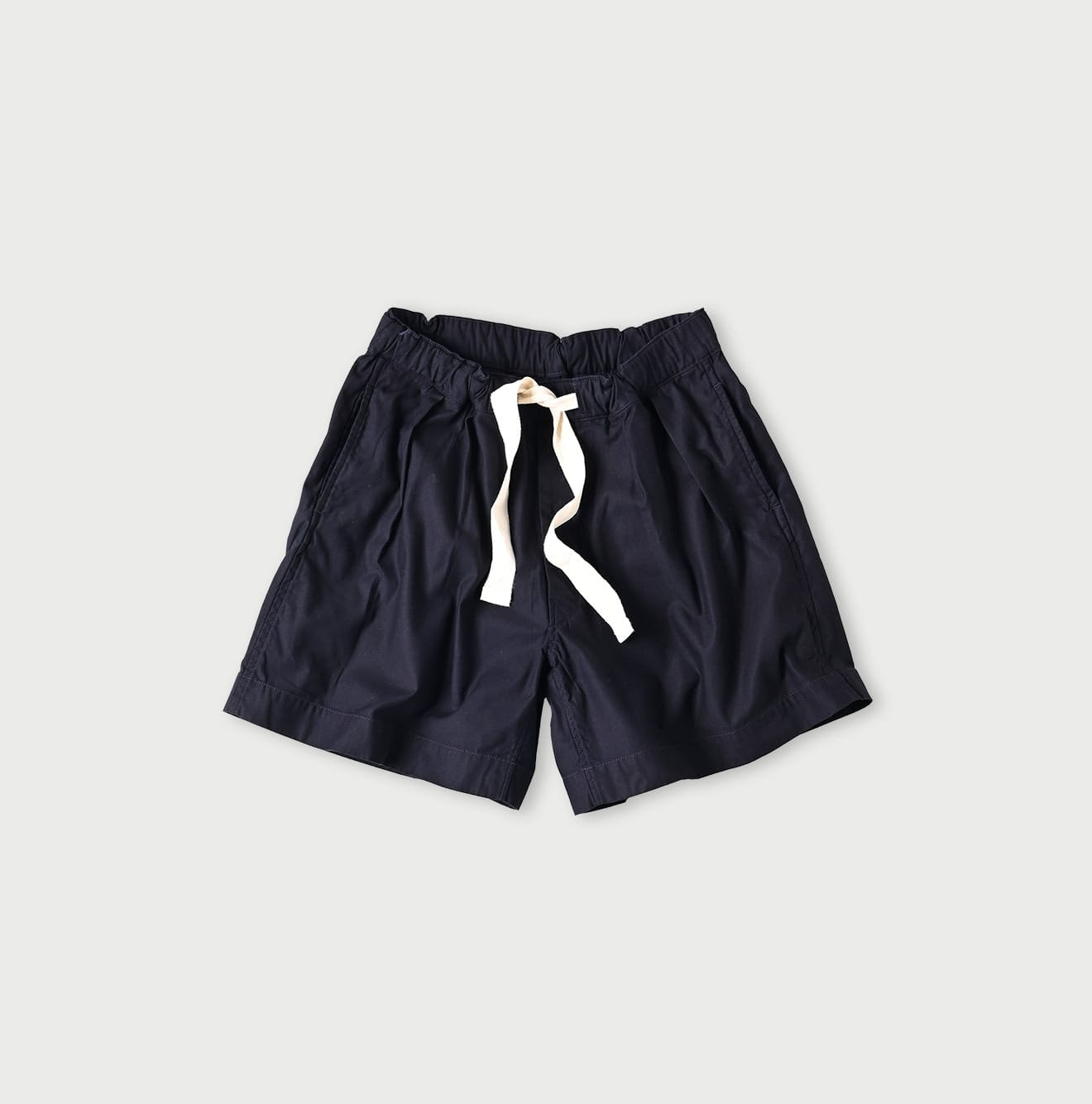 Thin Back Satin Easy Short Pants Navy
