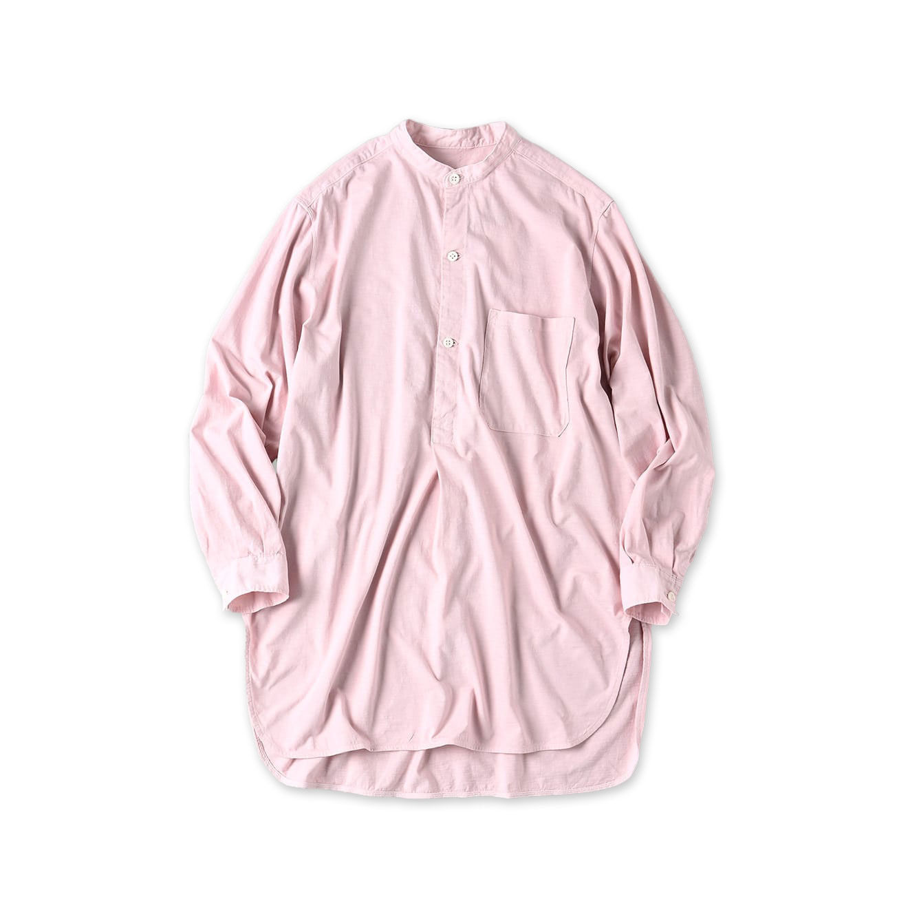 Supima Tenjiku 908 Grandpa Pull Shirt Pink