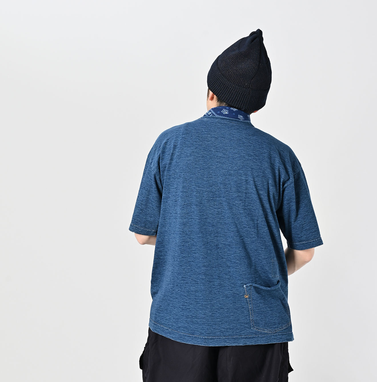 Indigo Tenjiku 908 Ocean T-shirt Dash Indigo Zyu Male Model