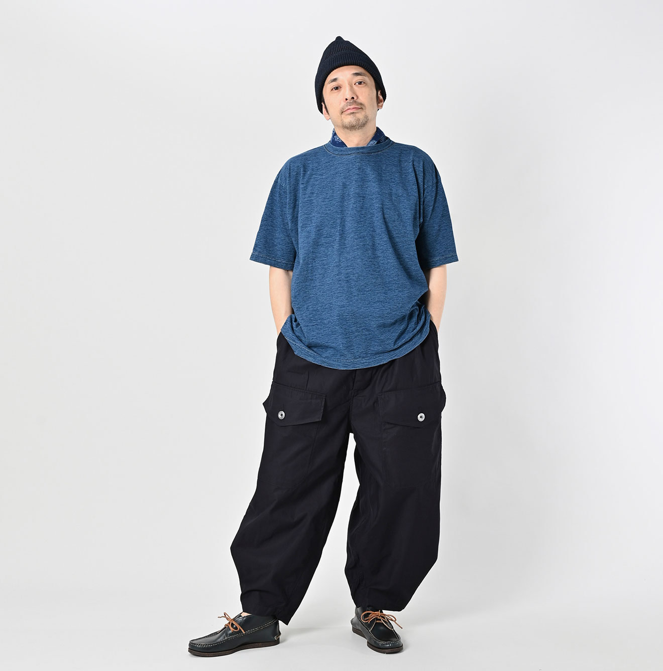 Indigo Tenjiku 908 Ocean T-shirt Dash Indigo Zyu Male Model