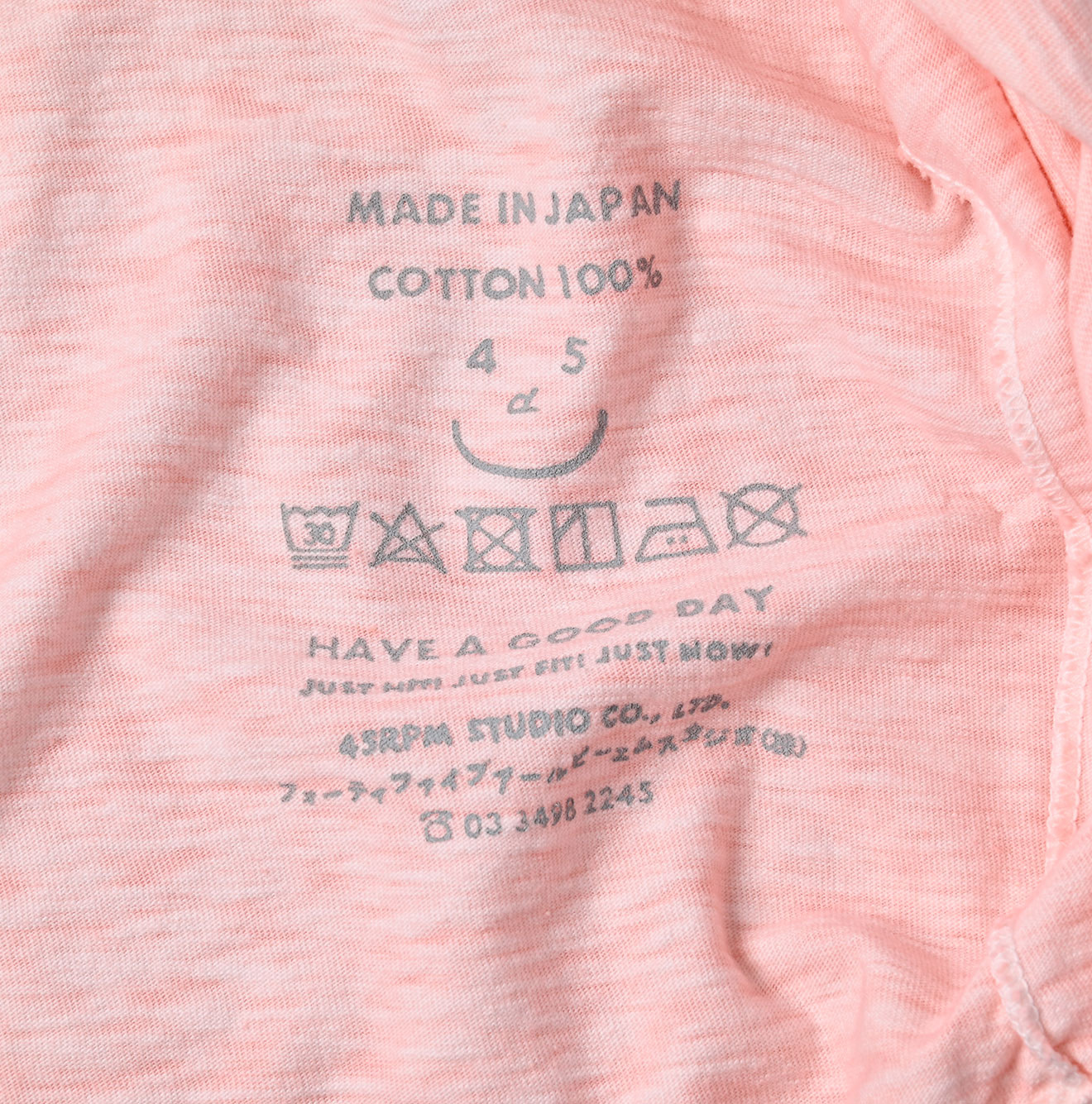 Sakura Dyed 908 Ocean T-shirt Detail