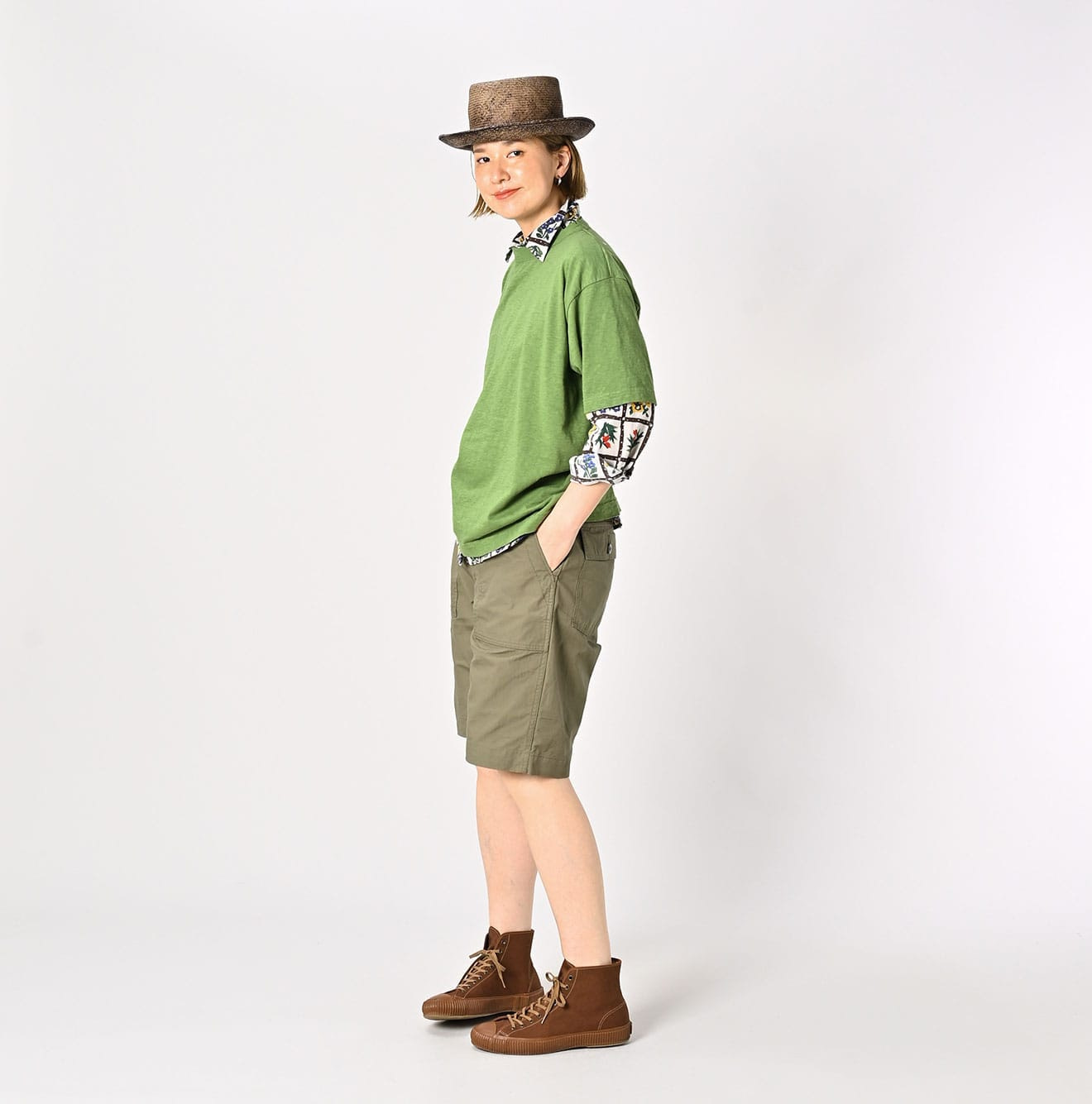 Tenjiku 908 Ocean T-shirt Female Model