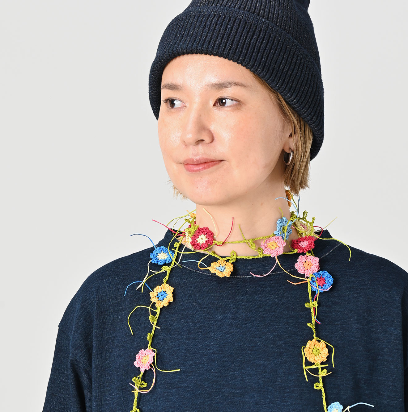 Indigo Tenjiku 908 Ocean T-shirt Female Model