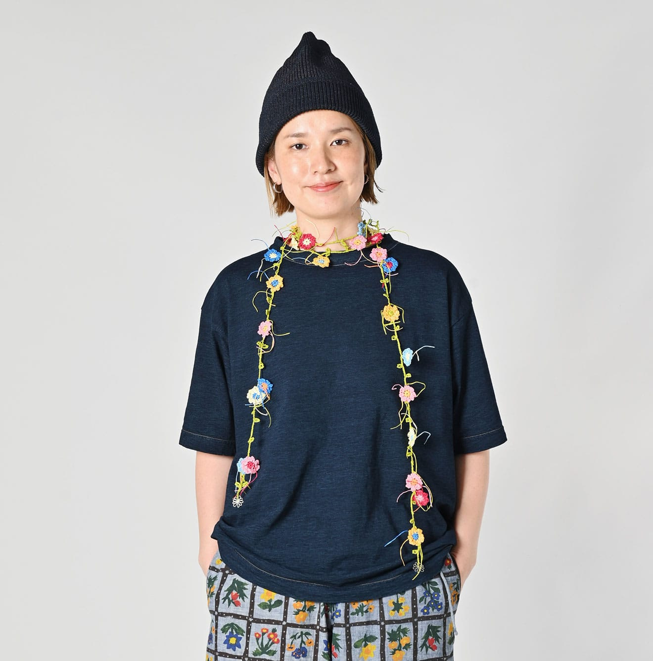 Indigo Tenjiku 908 Ocean T-shirt Female Model