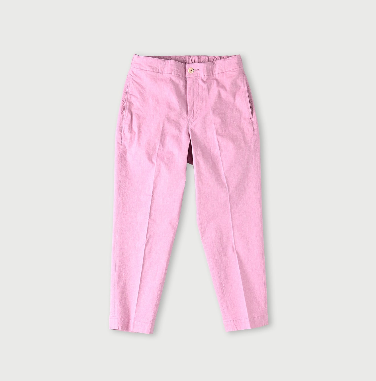 Cotton Linen OX Stretch Sabrina Slacks Pink