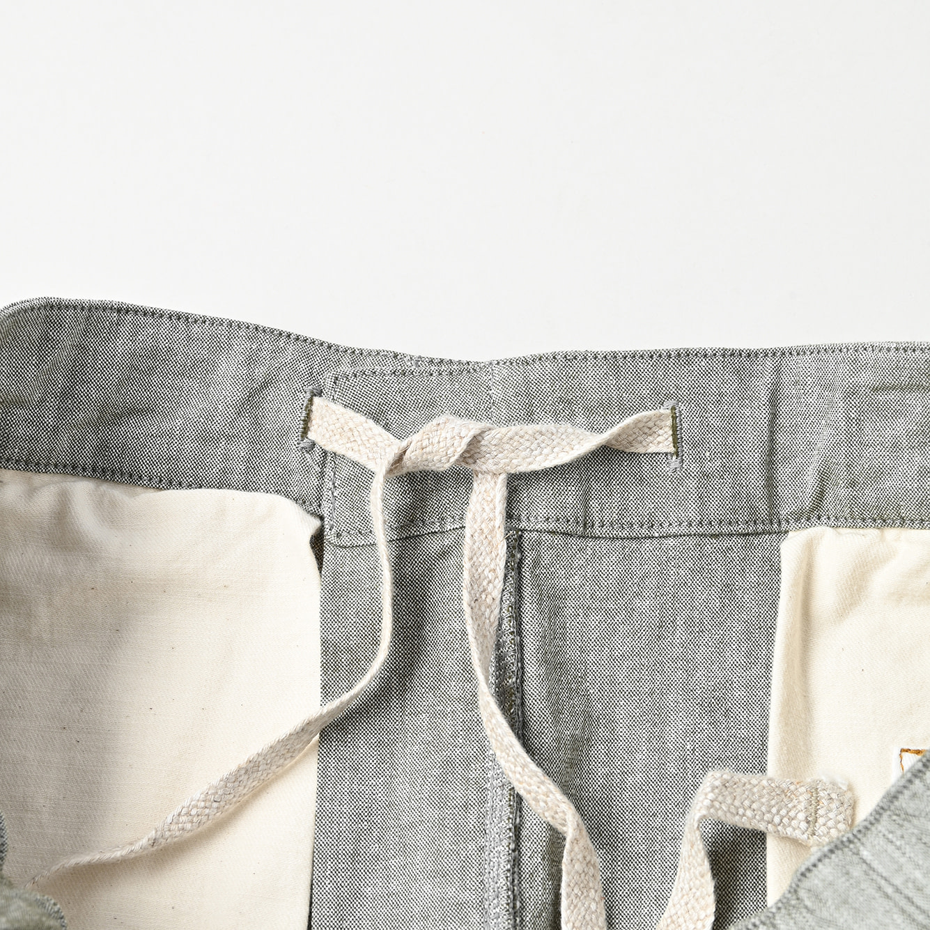 Cotton Linen OX Stretch Sabrina Slacks Detail