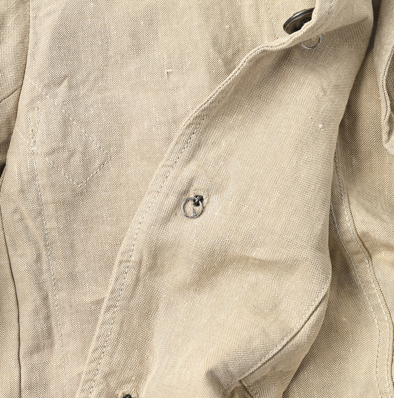Linen Cloth Nîmes Jacket Detail
