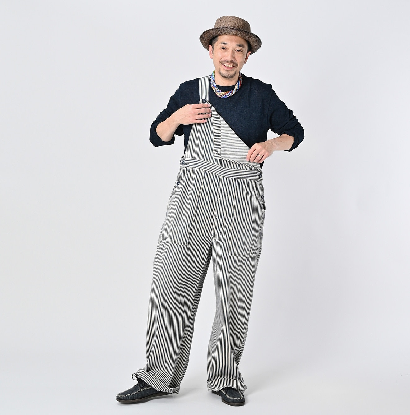 Mon-petit Denim 908 Over All Tan Male Model