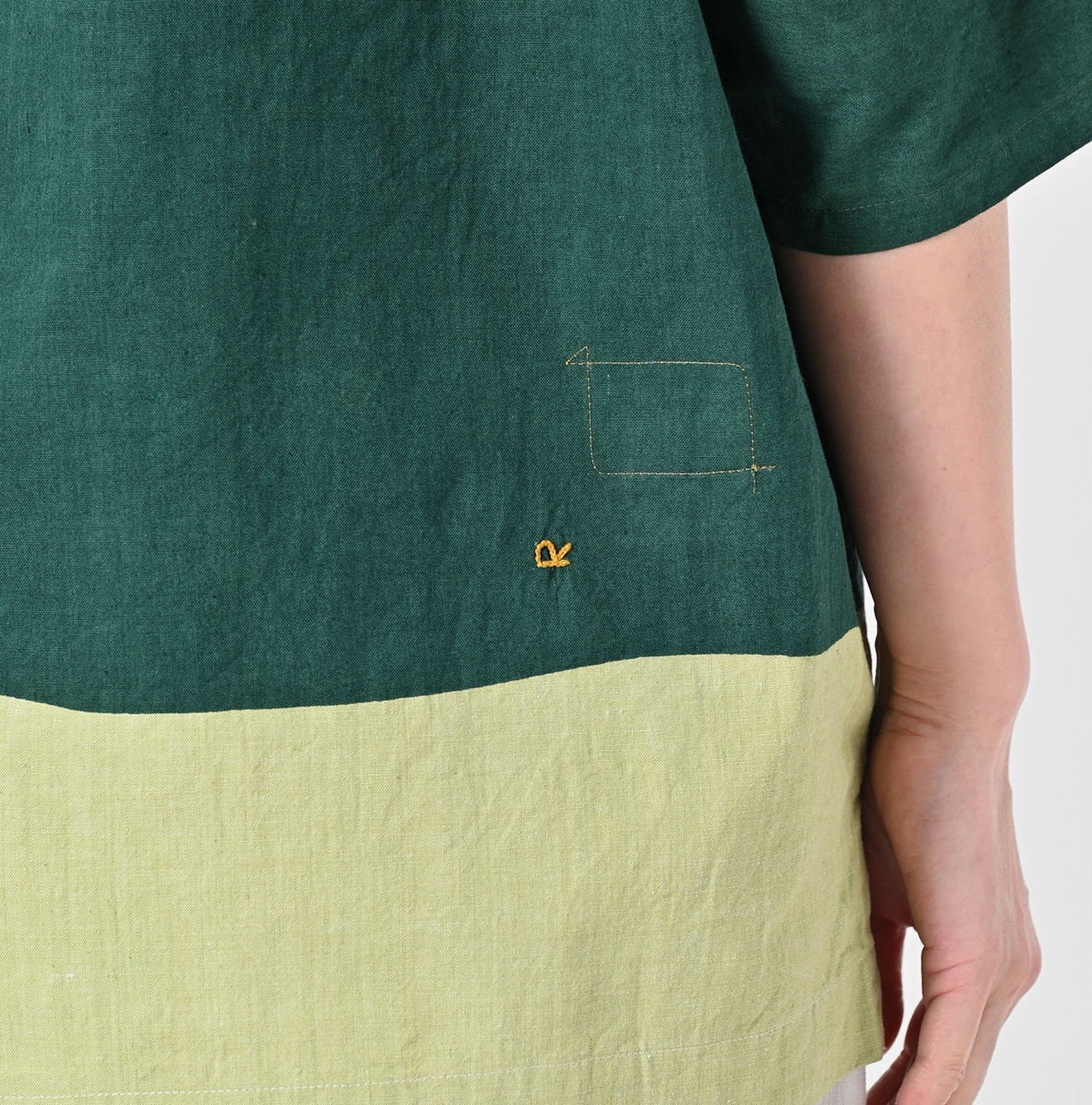 Indian Khadi OX Saijiki Blouse Detail
