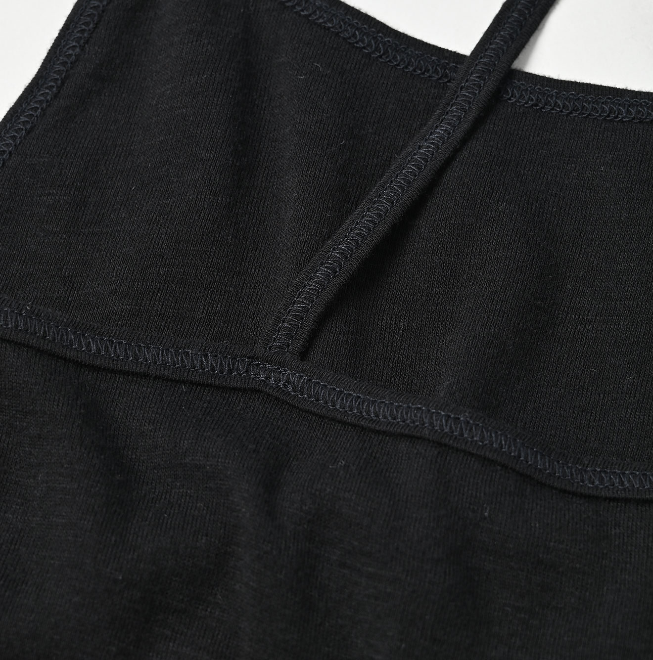 Ribbed Cross-Back Camisole Detail