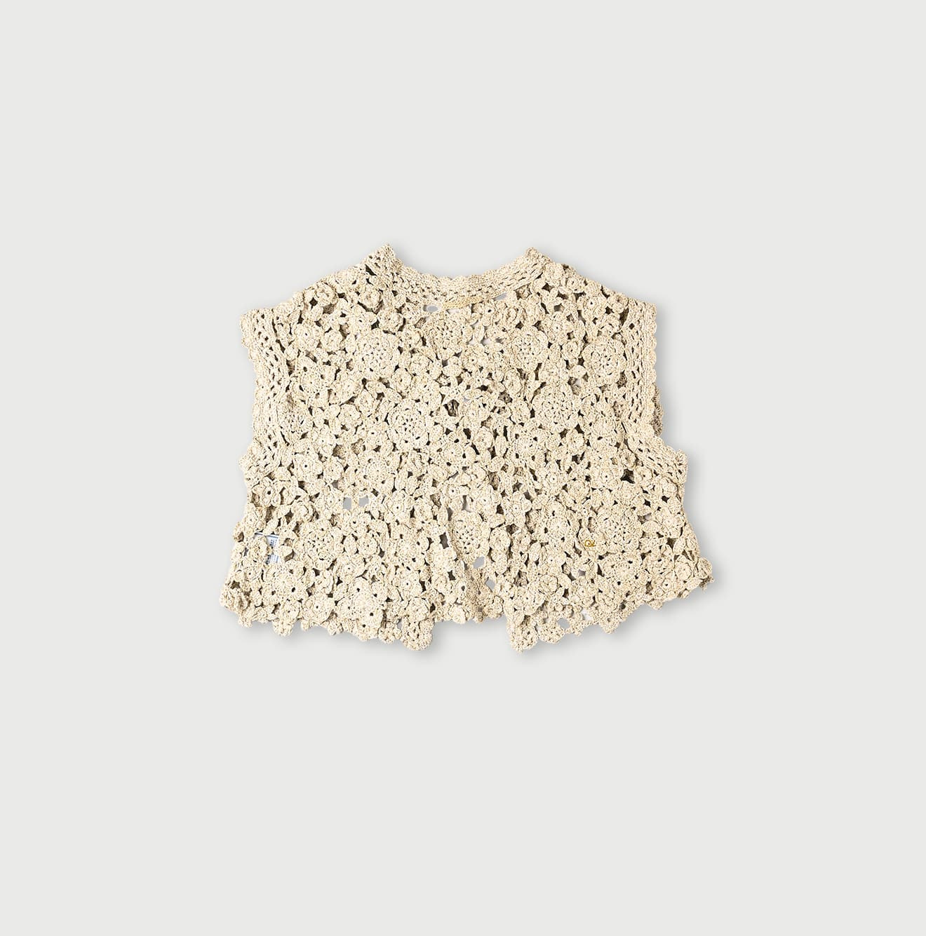 Japanese Paper Crochet Flower Bolero Back