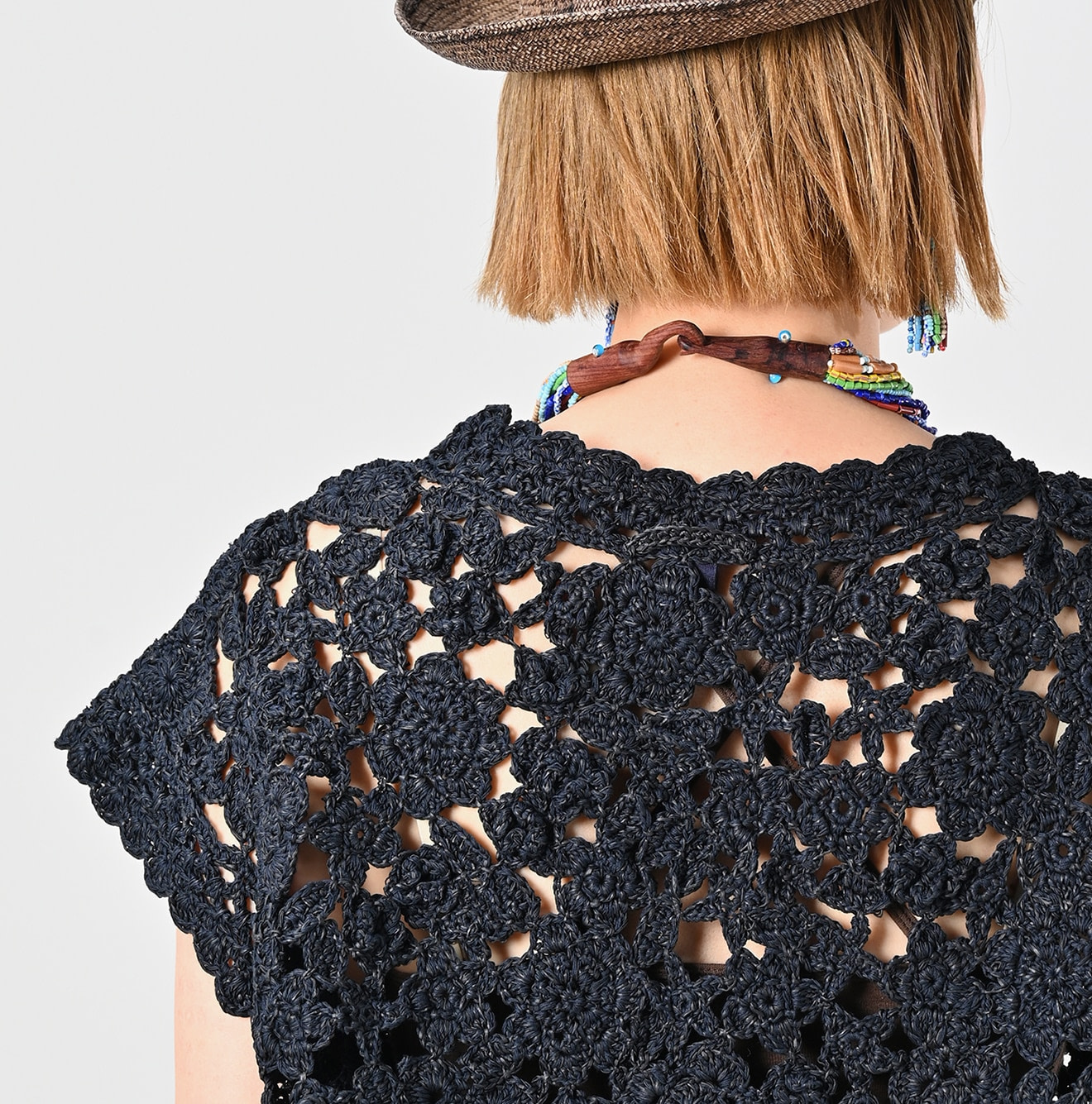 Japanese Paper Crochet Flower Bolero Detail