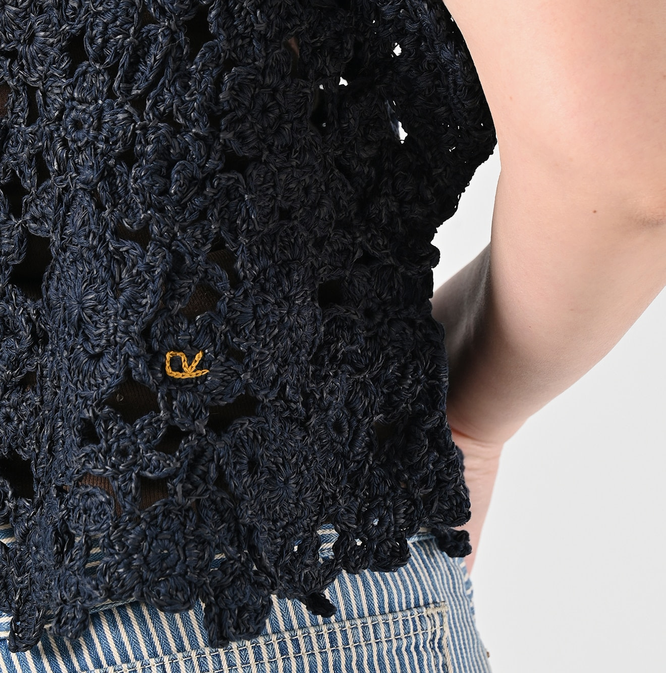 Japanese Paper Crochet Flower Bolero Detail