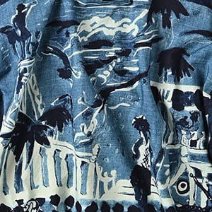 72 Picture Book Bandana Indigo 2