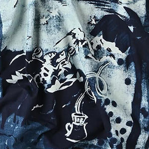 74 Picture Book Bandana Indigo 4