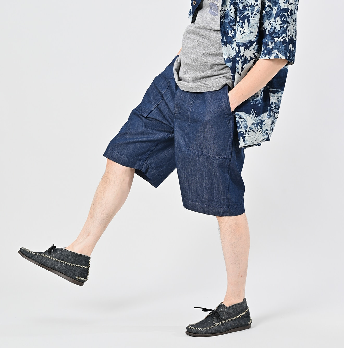 Mon-petit Denim 908 Baker Short Pants Male