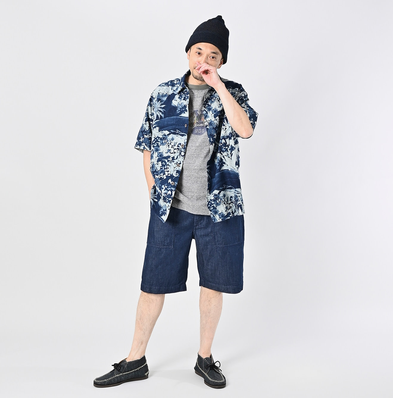 Mon-petit Denim 908 Baker Short Pants Male