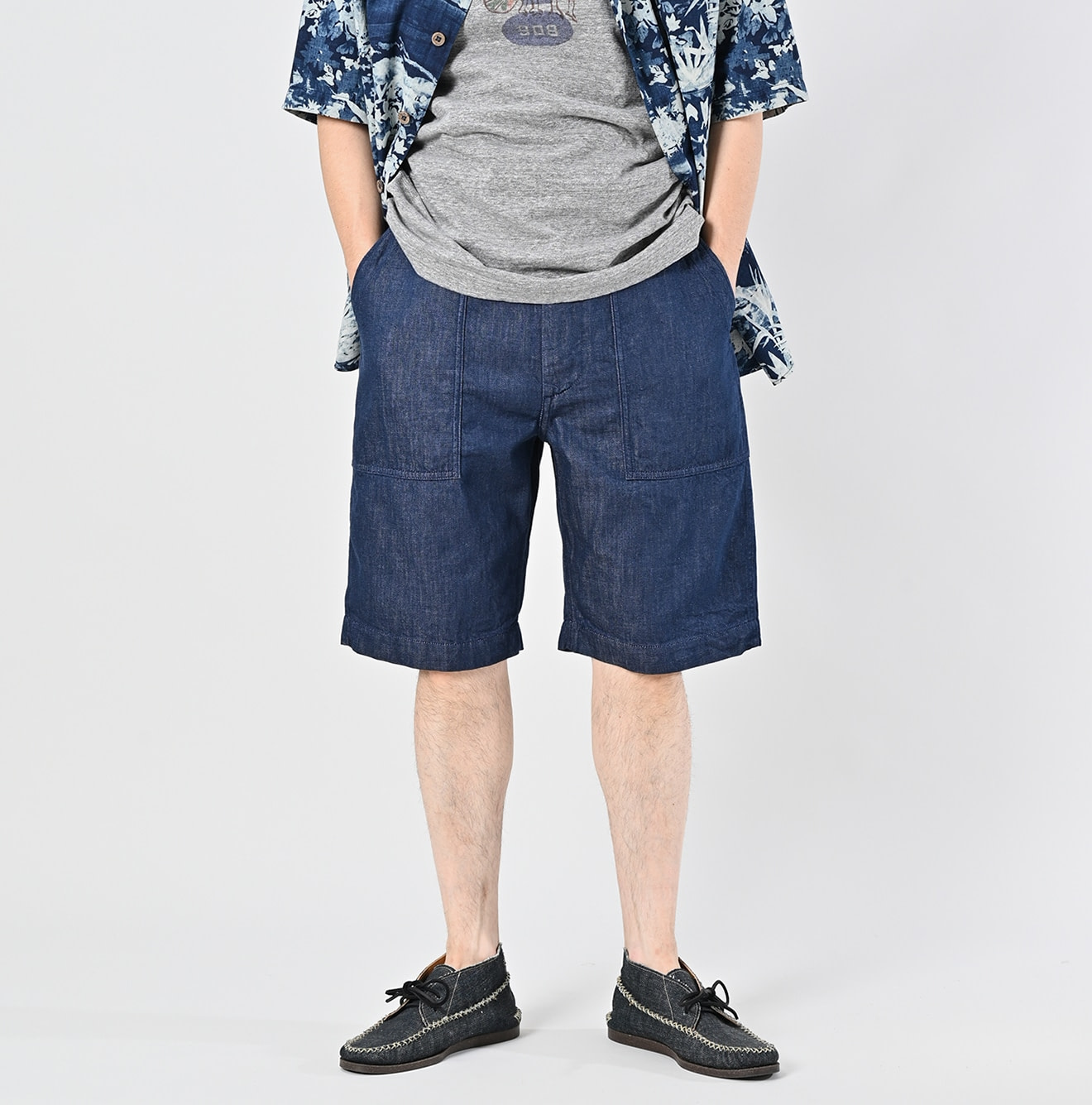 Mon-petit Denim 908 Baker Short Pants Male