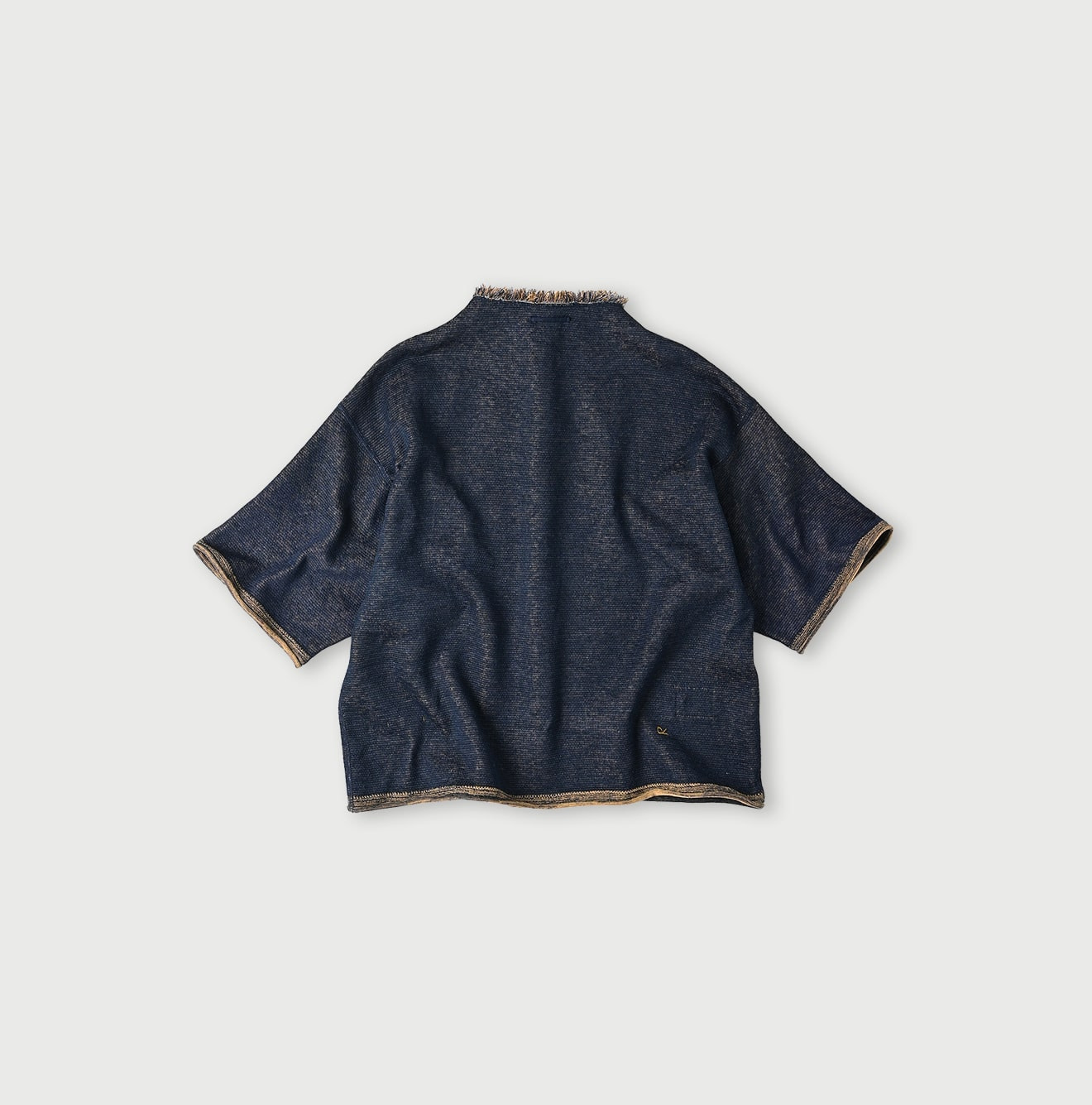 Indigo Surf Hula Girl Jacquard 908 Outer T-shirt Back