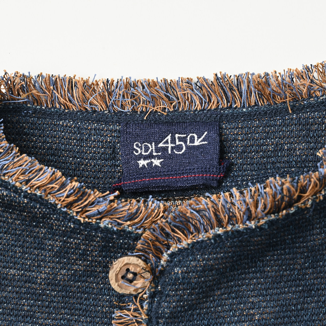 Indigo Surf Hula Girl Jacquard 908 Outer T-shirt Detail